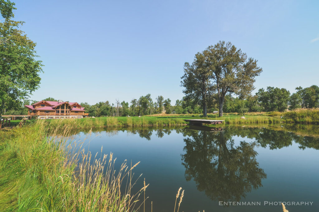 Private casting pond on the lodge grounds