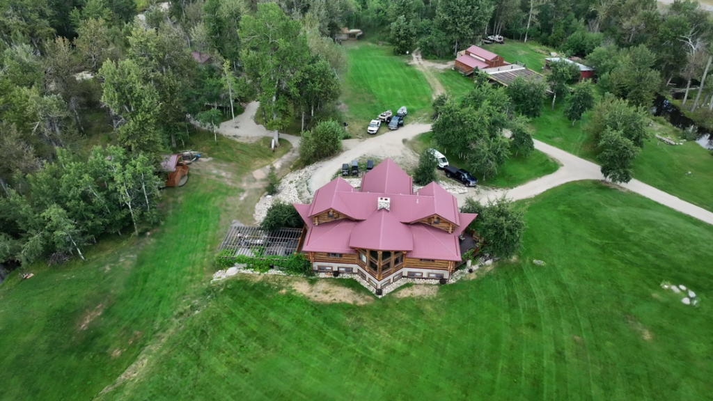 Aerial view of the Flagship Lodge property