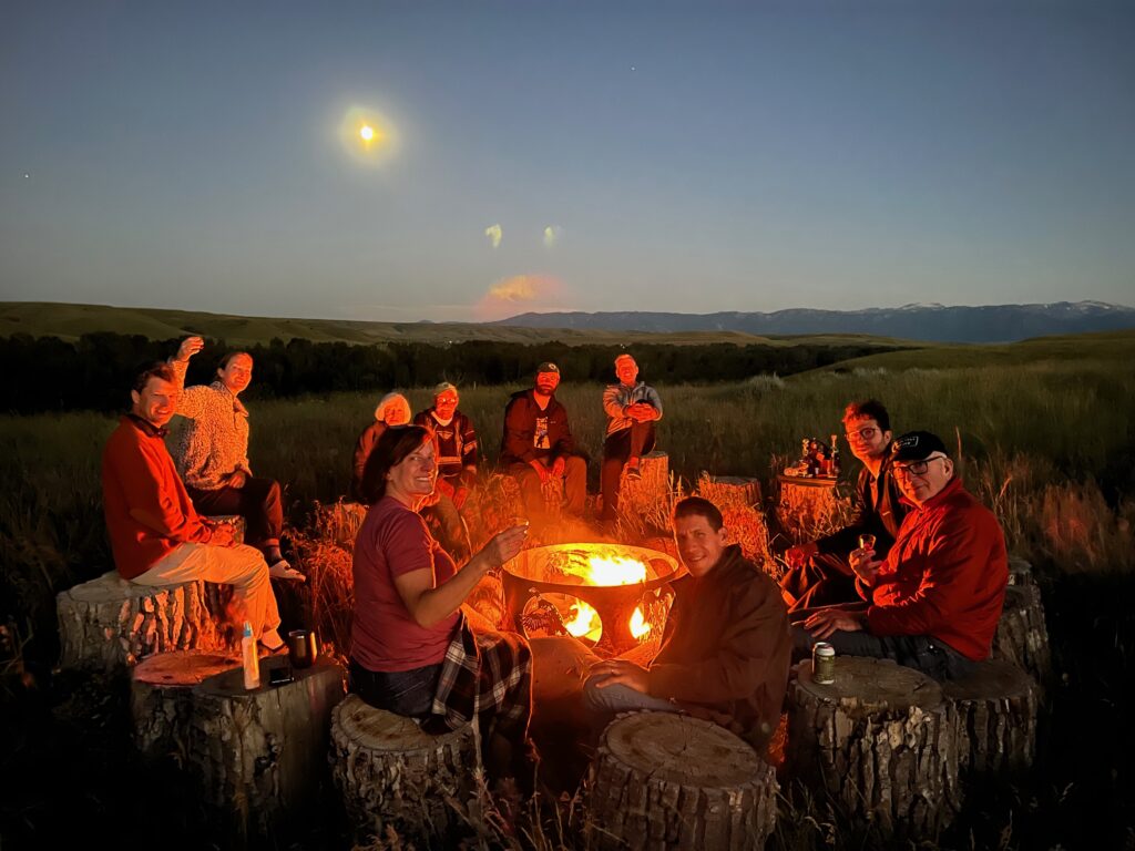 Hilltop firepit overlooking the valley